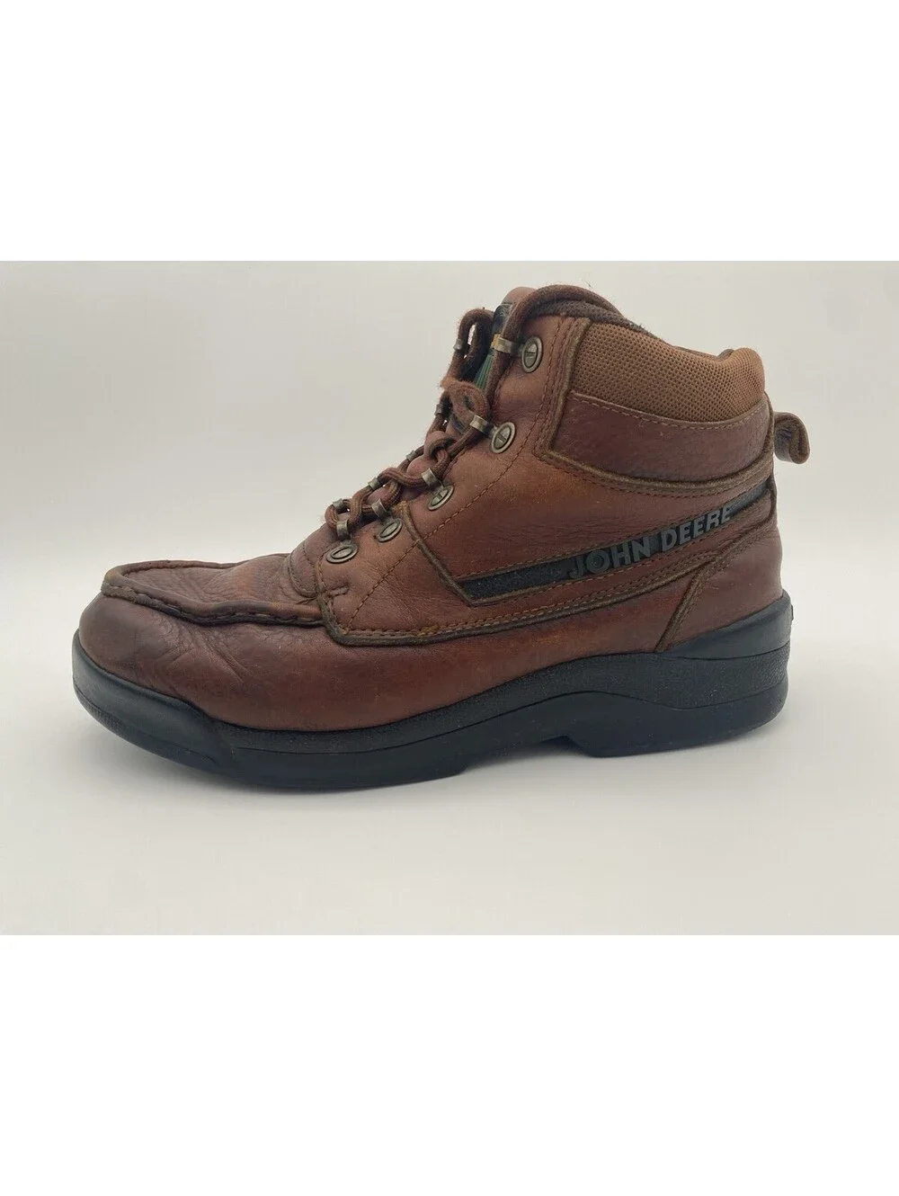 John Deere Men's Size 10 M Brown Leather Waterproof Ankle Boots - Florsheim